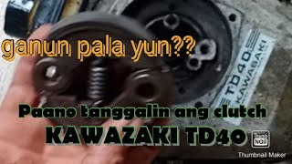 2 Stroke Cycle Kawazaki TD40 CLUTCH REMOVAL