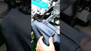 High Speed Bottom Hemming Machine With Reserse Folder For Thin Fabric Trousers #shorts