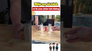 Mặt nạ từ tính có bị nam châm hút không #shorts