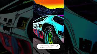 Asking AI for colorful retrofuturistic style of supercar burnout. #ai #art #short