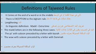 Definitions of Tajweed Rules  part  6