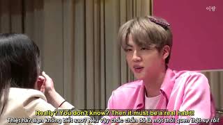 An Army asks if Jin knows his fixing glasses habit & his answer is so cute 1