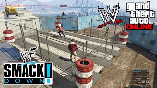 GTA Online Funny Moments: WWE Cage Match!