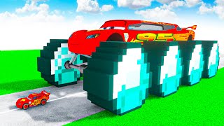 McQueen Giant Transforming to GIANT DIAMOND BTR BIGFOOT McQueen in Teardown!