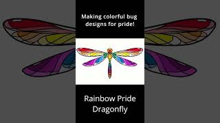 PRIDE BUGS - Rainbow Pride Dragonfly #digitaldrawing #pridemonth #lgbtq