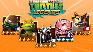 TMNT Legends Shredder, Krang Classic, Mikey, Dogpound, Mikey Vision Quest