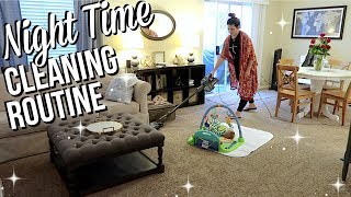 MY NIGHT TIME CLEANING ROUTINE // Realistic Clean With Me // 2018