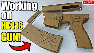 Let's make HK 416! Live 🔴 cardboard gun