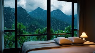 Soothing Sound of RAIN Climb Into BED and Feel the RAIN with a View of Nature