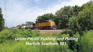 Union Pacific Pulling on the Front and Pushing on the rear - NS 101