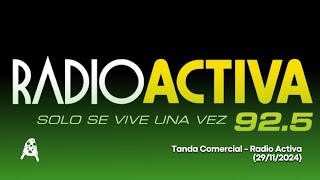 Tanda Comercial - Radio Activa (29/11/2024)