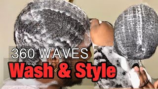 360Waves: Wash & Style Coarse Hair Method 2020 (14 WEEK WOLF )