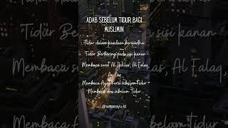 adab sebelum tidur bagi kaum muslimin