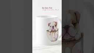 Super süße Bulldogge-Welpe auf deiner neuen Kaffeetasse