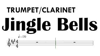 Jingle Bells Trumpet Clarinet Sheet Music Backing Track Partitura  #christmas #carol #pasko