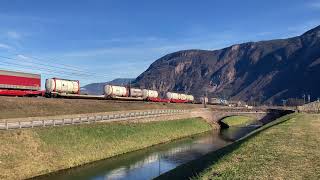 FERROVIA DEL BRENNERO IN 4K. Solo merci nei pressi di Ora (BZ). #ferroviadelbrennero #treni #zug