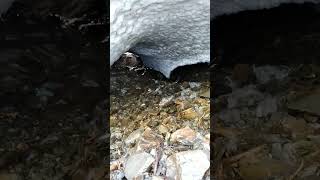 Exploring a HUGE ice cave ,with a WATERFALL inside!!!!! Kootenays B.C,