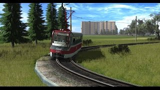 Trainz (TANE) Tatra T3R.P поездка по кольцу