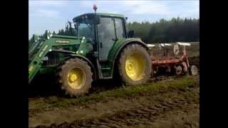 John deere 6330 ploughing