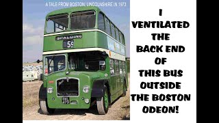 I VENTILATED THE BACK END OF THIS BUS OUTSIDE THE BOSTON ODEON.   www.crackerbooks.fr