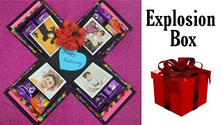 How To Make Explosion Box | Explosion Box With Chocolates | Birthday, Anniversary Gift | DIY