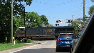 Westbound CSX Crossing Lynhurst Dr. in Indy, 6/14/22