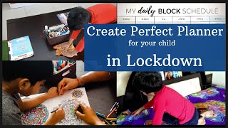 Create Perfect Planner for your Child During Lockdown/ Productive Planner for children Mom's Nest V6