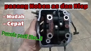 Detail cara pasang Klep dan Noken as/camshaf Beat fi