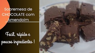 SOBREMESA DE CHOCOLATE COM AMENDOIM 🥜🍫