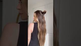 Penteado lindo, fácil e prático com presilha. 💗 #penteados #hairtutorial #hairstyle #penteado