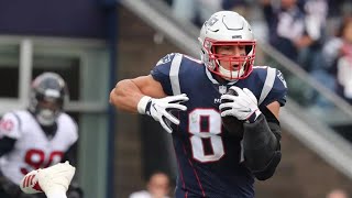 Week 1, 2018: Rob Gronkowski catches pass over 2 Texans