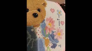 тедді вишивка літа #crossstitch