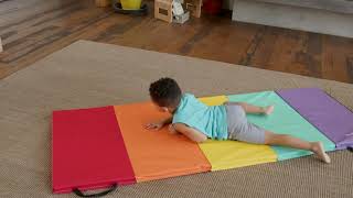 Kids Gymnastics Tumbling Mat for Active Play with Carrying Handles 77 Inches Long x 30 Inches Wide