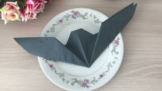 Šišmiš od salvete, brzo i lako | napkin folding BAT fast & easy