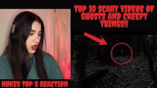 Top 10 scary videos of GHOSTS and CREEPY THINGS!!