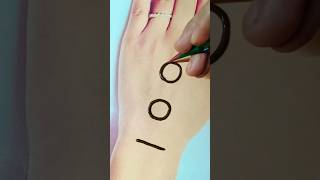 100 number mehndi trick 😍 | simple and easy mehndi design #shorts #youtubeshorts