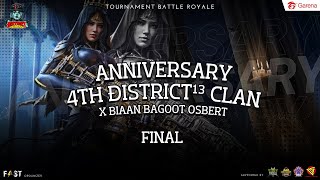 [FINAL] ANNIV 4TH DISTRIC¹³ CLAN X BIAAN BAGOOT OSBERT - Squad BR Tournament| CoD®️: Mobile