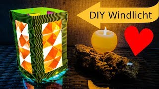 DIY - Windlicht selber basteln ❤ Laterne selber machen ❤ Origami Anleitung