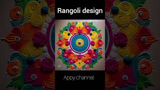 Rangoli design/Beautiful/Festival/Diwali/Unique Design 2024 part -2/Colorful DIY