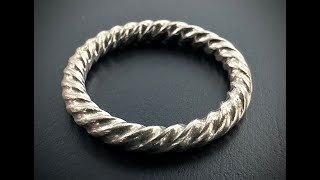 Bottlebee: Making a sterling silver ring from knife handles