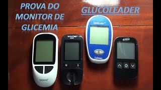 Prova comparativa do monitor de glicemia Glucoleader.