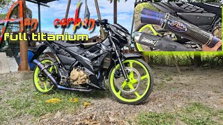 Installing Aun carbon full titanium for Raider 150 fi | Raider 150 fi | Aun full titanium