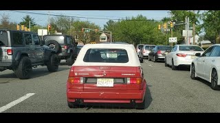 Volkswagen Golf/Rabbit Cabriolet Driving on Highway