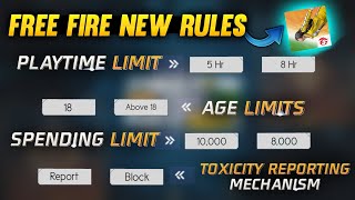 FREE FIRE INDIA NEW RULES 😮 TIME LIMITED ID BAN AGE VERFICATION