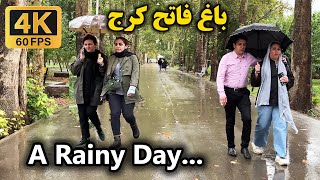 A Relaxing And Rainy Day: Walking In Fateh Garden 4k 60fps