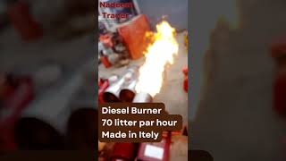 Industry burner diesel fuel 70 litter per hour short video