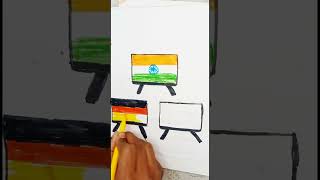 flag 🇮🇳🇩🇪🇷🇺 drawing/#viral/#shorts/#youtubeshorts