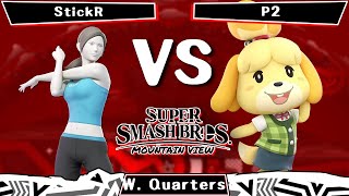 StickR (Wii Fit Trainer, Bayonetta, Rosalina) vs P2 (Isabelle, King K Rool, Dr. Mario) - Winners Qua