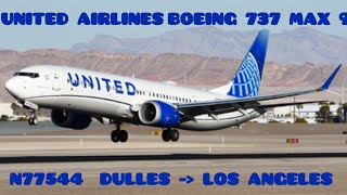 United Airlines - Boeing 737 Max 9 - Dulles - Los Angeles - UAL2303