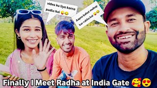 Finally I Meet Radha at India Gate 🥰😍 l India Gate Per Radha Se Mila l chaurasiya vlogs 07